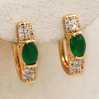 luxury fashion jewelry women hoops earrings zircon gold small hoop earrings bohe indian jewelry anniversary gift obs2946