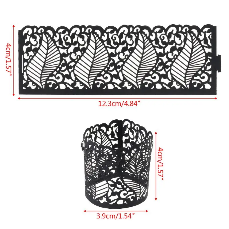 24 шт. бумажный лазерный резак пустотелый чайный светильник абажур для свечи
