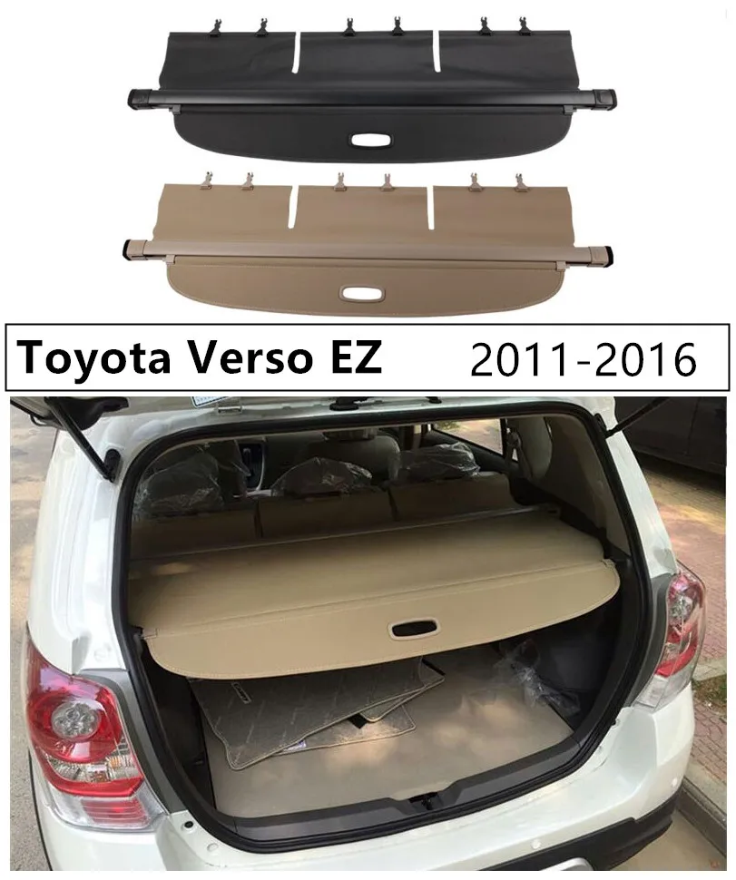 Rear Trunk Cargo Cover For Toyota Verso EZ 2011 2012 2013 2014 2015 2016 High Qualit Car Security Shield Accessories Black Beige