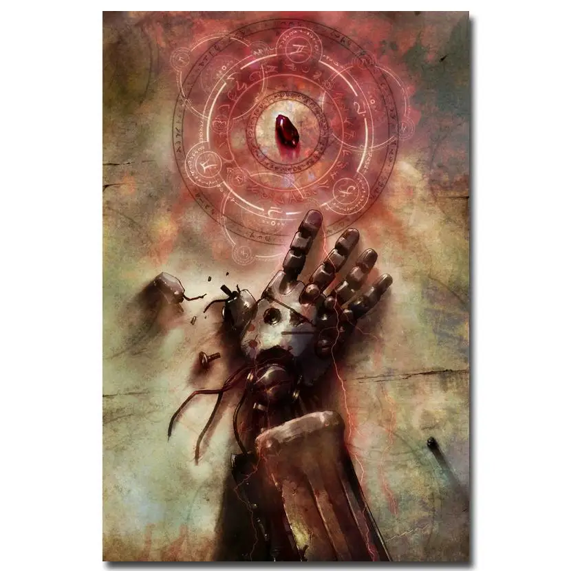NICOLESHENTING Стальной алхимик Искусство Шелковый плакат печать 12x18 24x36 дюймов Эдварда Элрика аниме настенные картины для декора комнаты 007