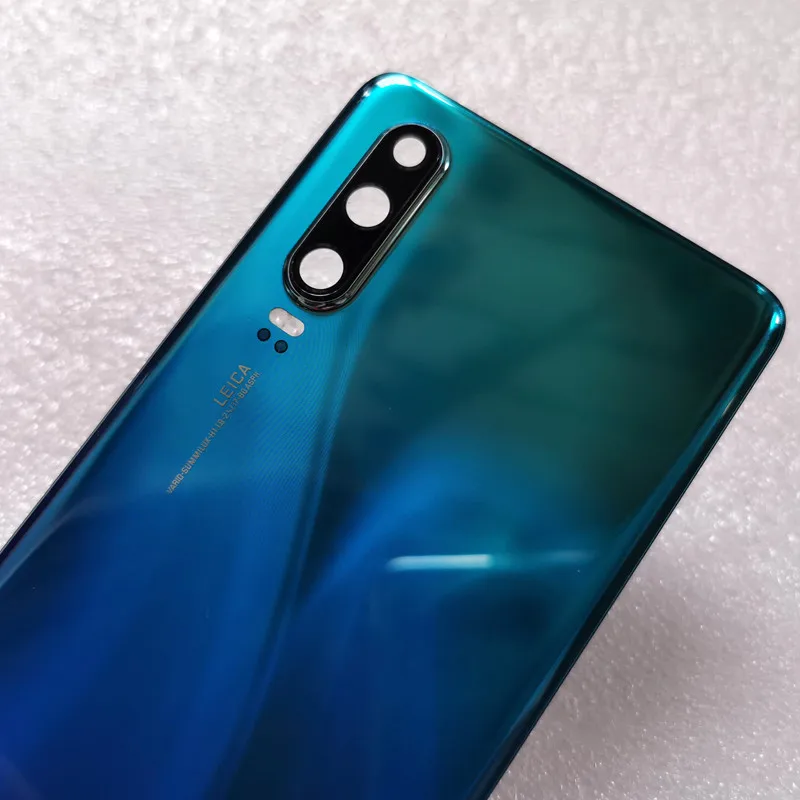 Новая Оригинальная задняя крышка из закаленного стекла для huawei P30, запасные части, задняя крышка для батареи, корпус+ рамка для камеры