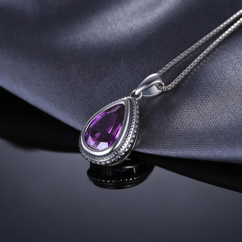 JewelryPalace Грушевидную Форму 11ct Создан Александрит Sapphire Подвески 100% Стерлингового