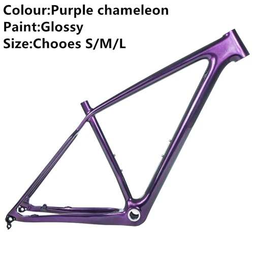 Purple chameleon Новая 29 дюймовая углеродная рама для велосипеда 148*12 мм MTB велосипедная рама UD матовая/глянцевая 29er S/M/L велосипедная Рама для горного велосипеда BSA - Цвет: Purple chameleon