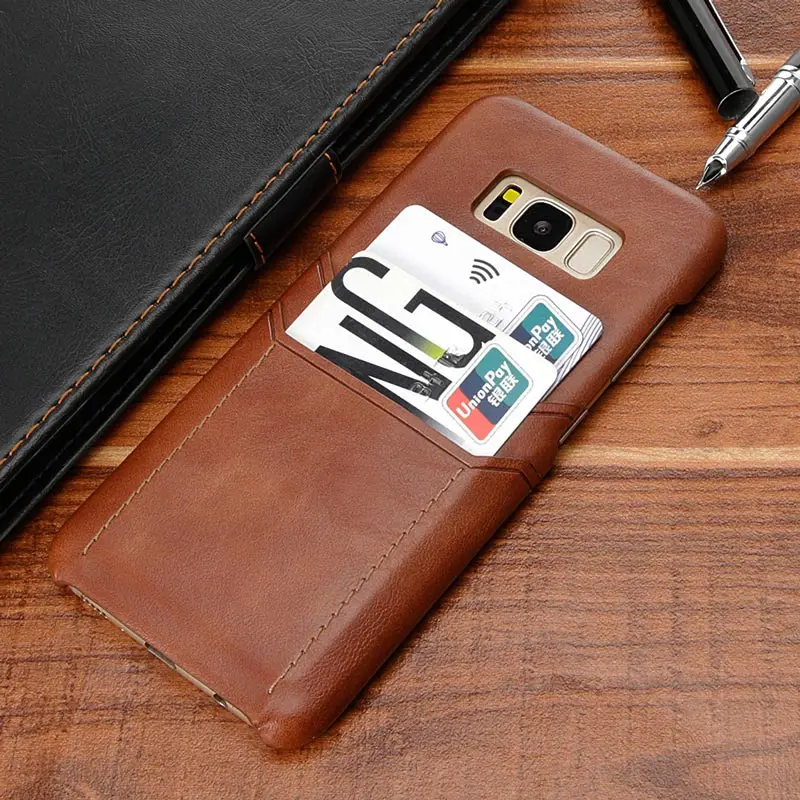 Suntaiho ретро PU кожаный чехол для Samsung S10 plus задняя крышка Galaxy + s10 S9 note 9 8 Слот карты |