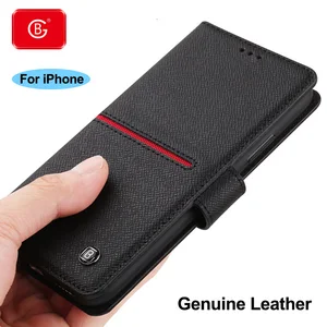 for iphone se 7 8 plus genuine leather case shockproof phone cover for iphone 6s plus luxury wallet protective flip cover cases free global shipping