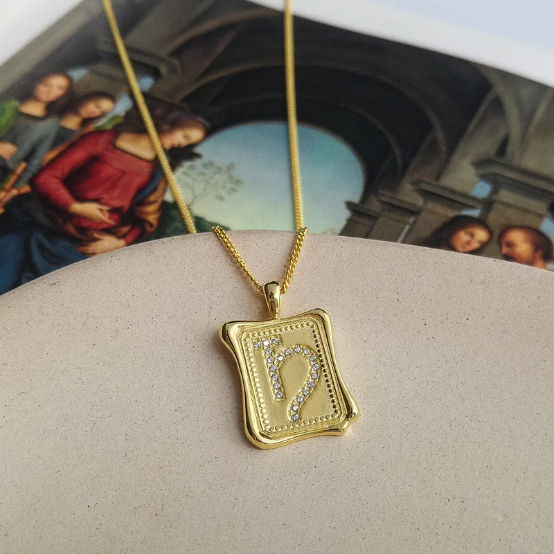 Тотально 100% серебряное украшение Ins горячего дизайна для вечеринок S925 с подвеской-маркером Зодиака 12 знаков Козерога из циркона для женщин.