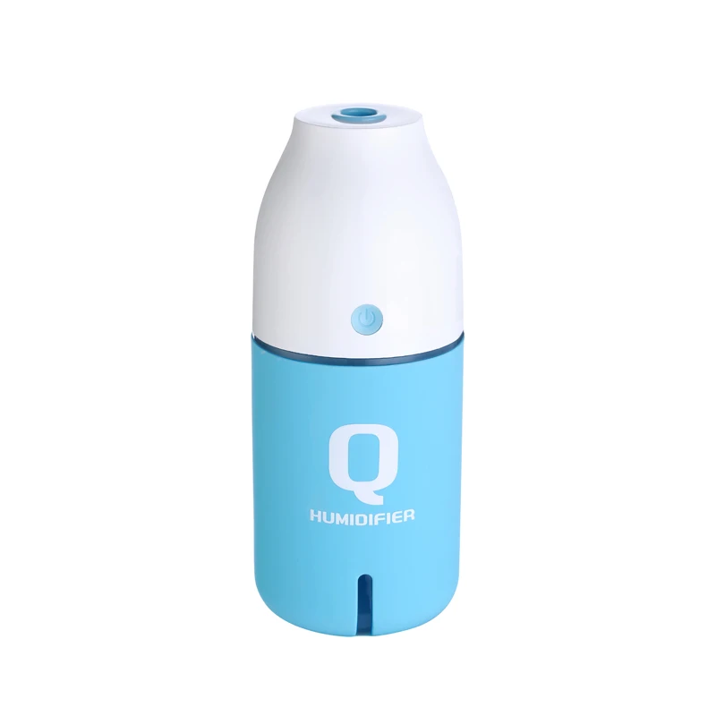 Blue GIAHOL 150 мл USB переносной автомобиль Q бутылка воздуха Увлажнители мини распылитель ароматерапия диффузор светодиодный ночник для автомобиля домашнего офиса - Цвет: Blue
