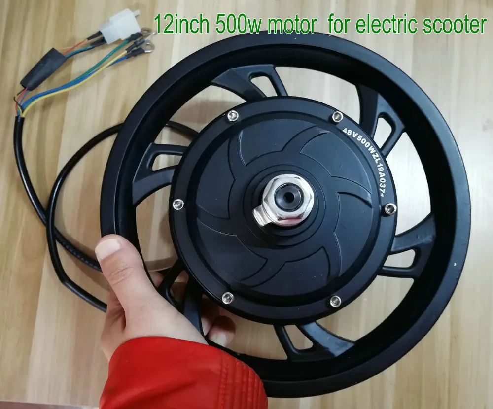 12 дюймов 36v48v800w1000w безредукторных мотор с Hallsensor диск/Барабанный тормоз
