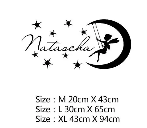 Персонализированная Настенная Наклейка с именем ребенка на заказ наклейка для