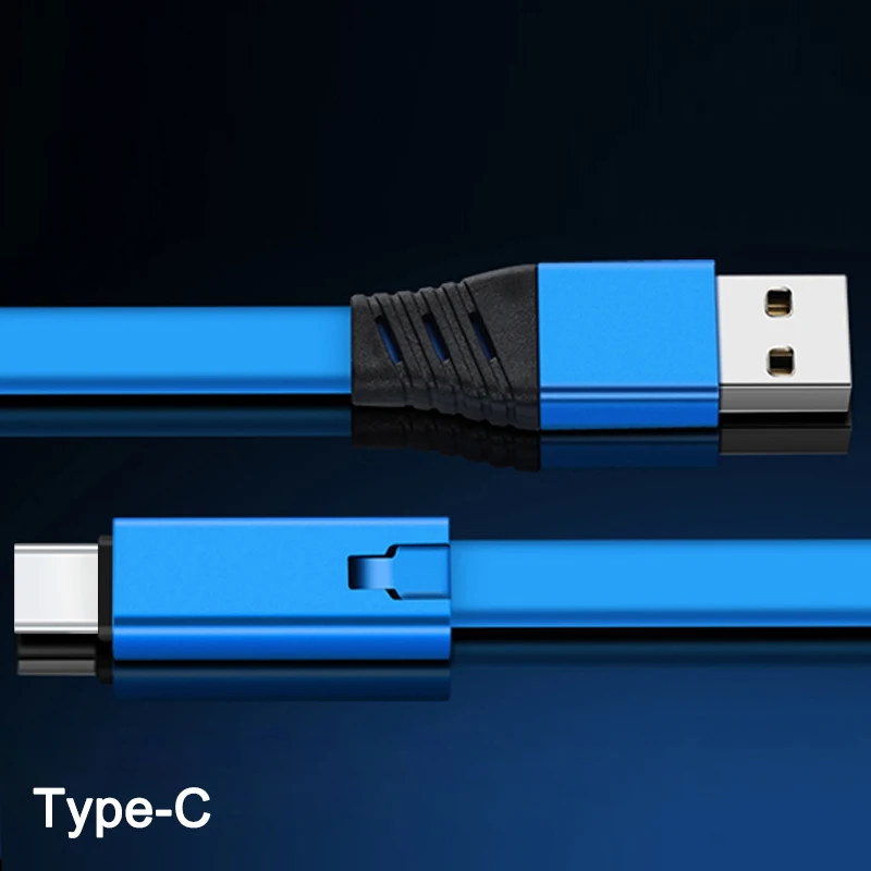 NOHON Regenerate Micro type C 8-контактный usb-кабель для быстрой зарядки iPhone 7 6 6 S Plus iOS 10 9 8 Android Xiaomi Mi5 Repairable кабель - Цвет: Blue For Type C