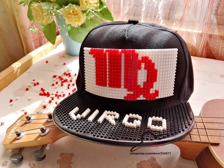 12 знаков зодиака бейсболка со съемными блоками DIY Кирпич хип-хоп Snapback шапки созвездие шаблон кепки для мужчин и женщин