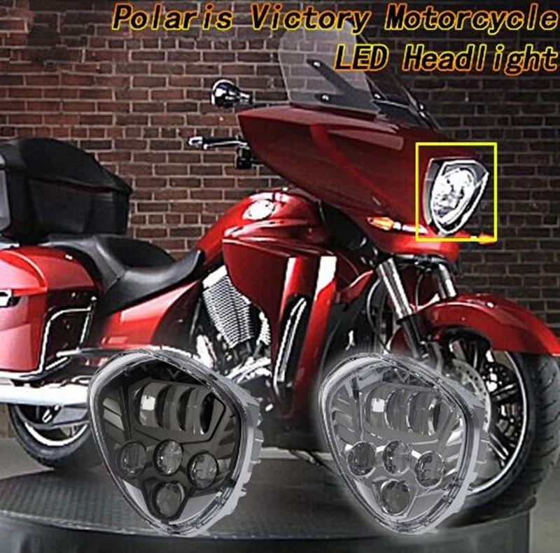 Motos аксессуары для мотоциклов светодиодный налобный фонарь мотоцикла с победой