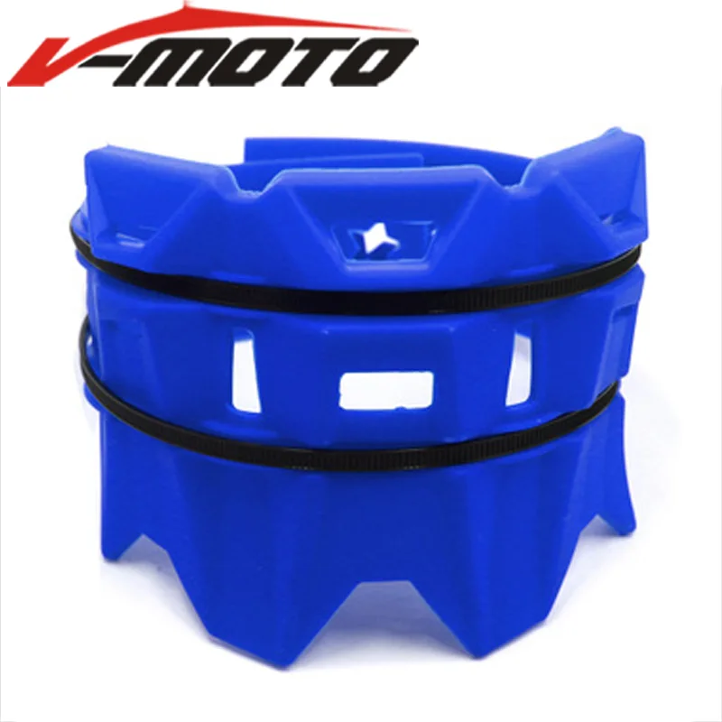 blue UniversalFor Honda cb500x CB500 мотоцикл глушитель круглый Овальный Выпускной протектор защита может покрыть область 100 мм-150 мм стиль - Цвет: blue