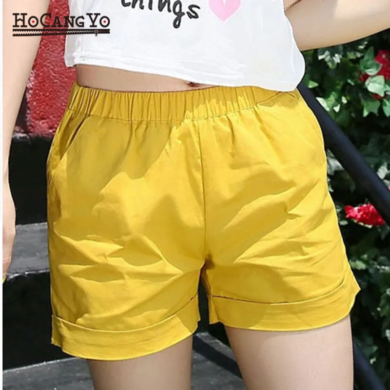 Шорты HCYO женские летние свободные повседневные 100% хлопок шорты большого размера