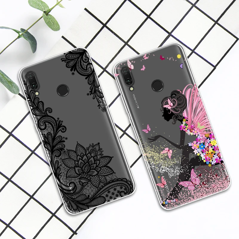For Huawei Y9 2019 Phone Cover Case Soft Tpu Silicone Back Protective Printed Funda Y 9 |
