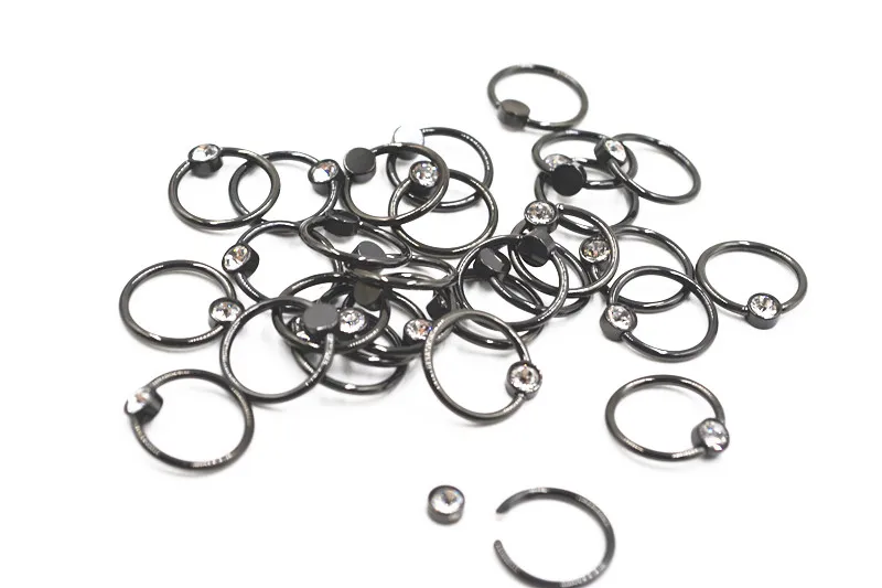 Кольцо для пирсинга губ и носа из хирургической стали 30 шт. | Украшения аксессуары
