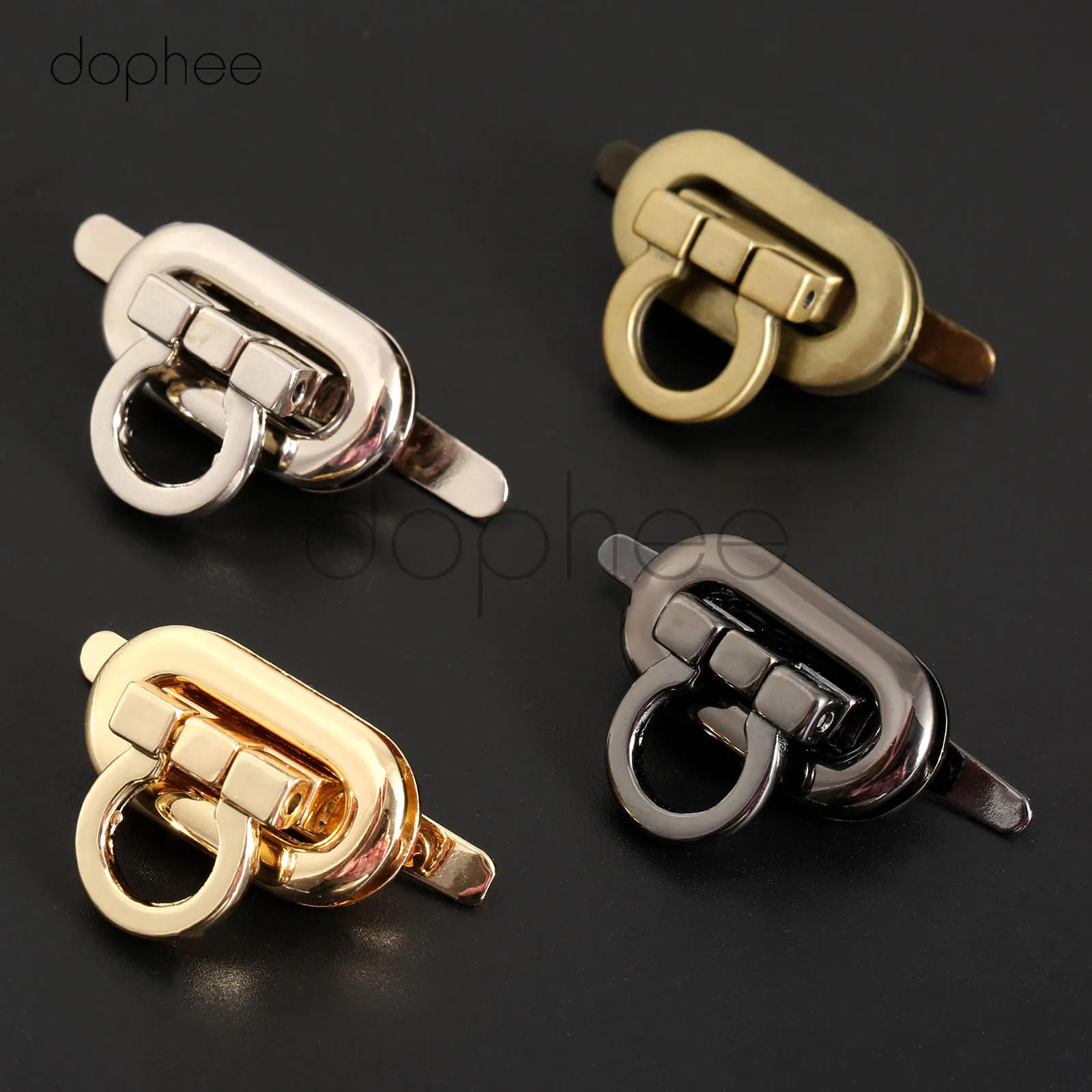 Dophee 1 шт. 30*15 мм Пряжка для сумки из сплава поворотный замок защелки застежка для DIY модные женские сумки ремесло сумка кошелек Аппаратные средства