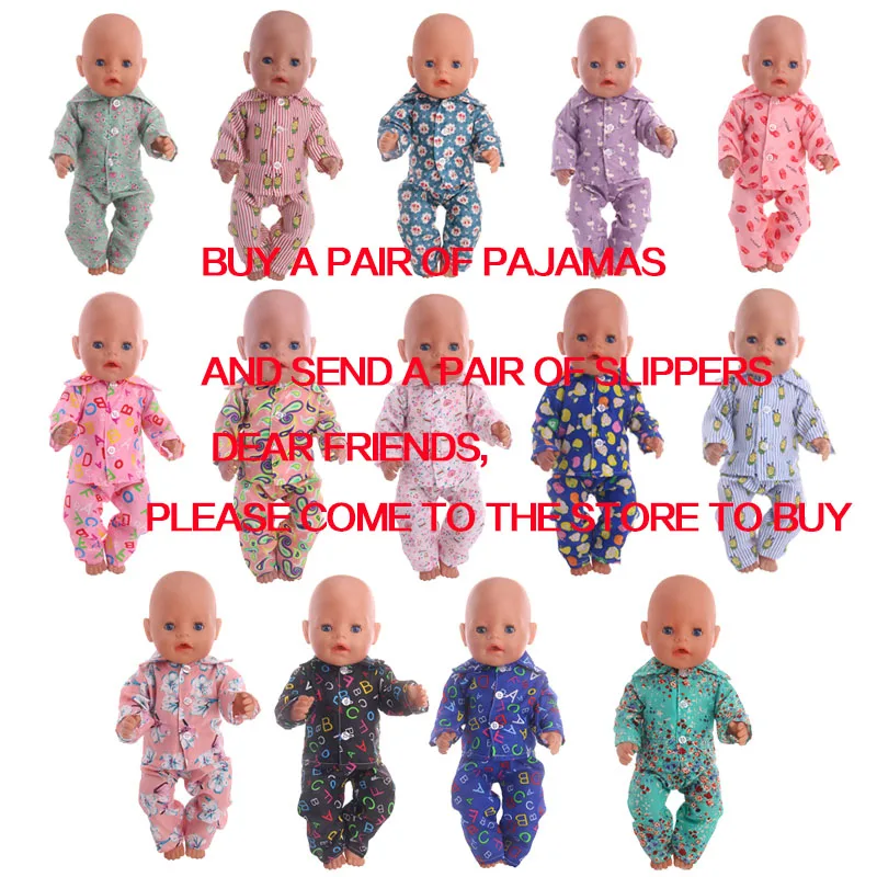 Пижама LUCKDOLL для девочек 18 дюймов 43 см 15 комплектов|Куклы| |