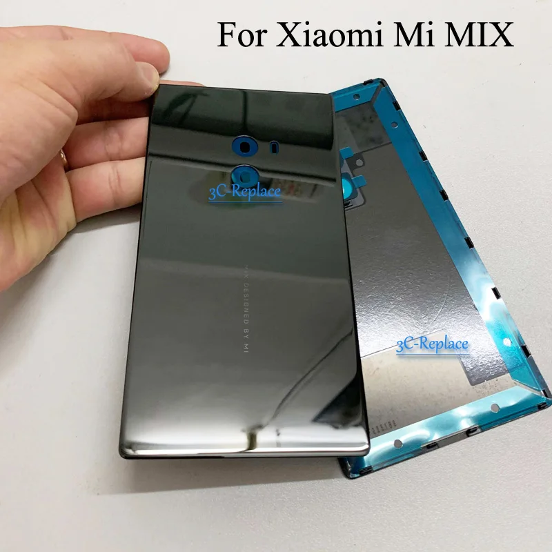 Черный 6,4 дюймов для Xiaomi mi X/для Xiao mi Mix Pro задняя крышка батарейного отсека Корпус Задняя стеклянная часть