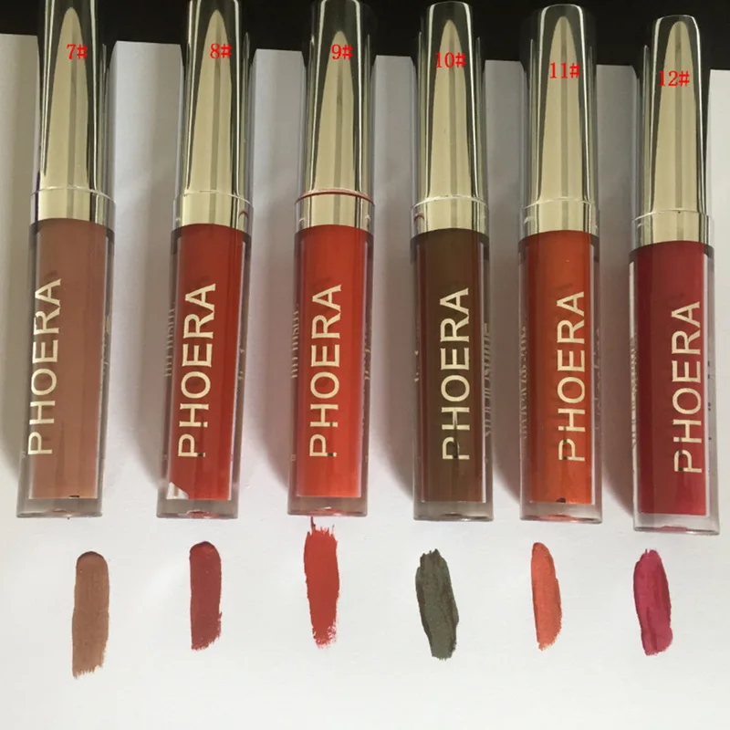 Новая бархатная жидкая губная помада PHOERA стойкая кремовая матовая увлажняющая