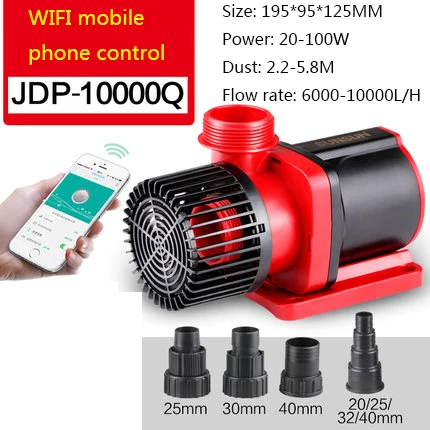 JDP-10000Q Wifi 60 Вт 6000л/ч DC Переменная частота водяной насос 24 в тихий большой поток регулируемый высокий подъем погружной насос JDP6000 JDP-6000 - Цвет: JDP-10000Q