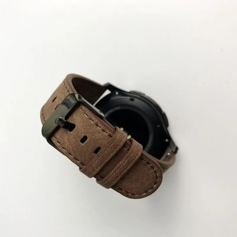 Ремешок из натуральной кожи для samsung gear S3 Frontier ремешок Galaxy watch 46 мм Браслет Смарт-часы gear S 3 классический ремень
