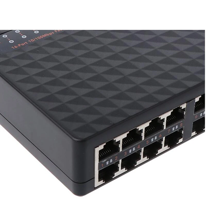 Коммутатор для высокоскоростной сети ethernet сетевой коммутатор 100 Мбит/с коммутатор gigabit ethernet lan концентратор-коммутатор контроллер 16 портовый коммутатор HUB ethernet 16 портов