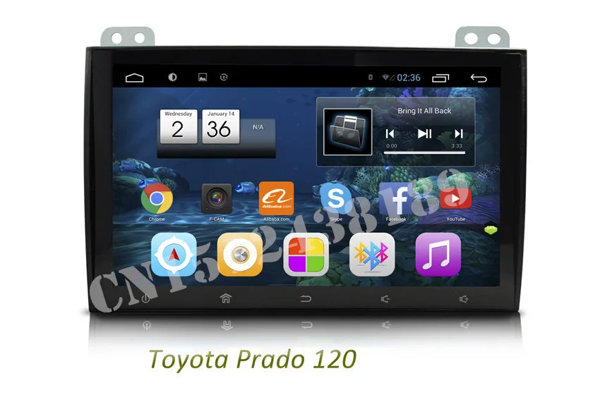 Toyota Prado ленд крузер sm58-lc FJ 120 чистый андроид 4.4 HD1024 * 600 dvd-плеер автомобиля радио 2004