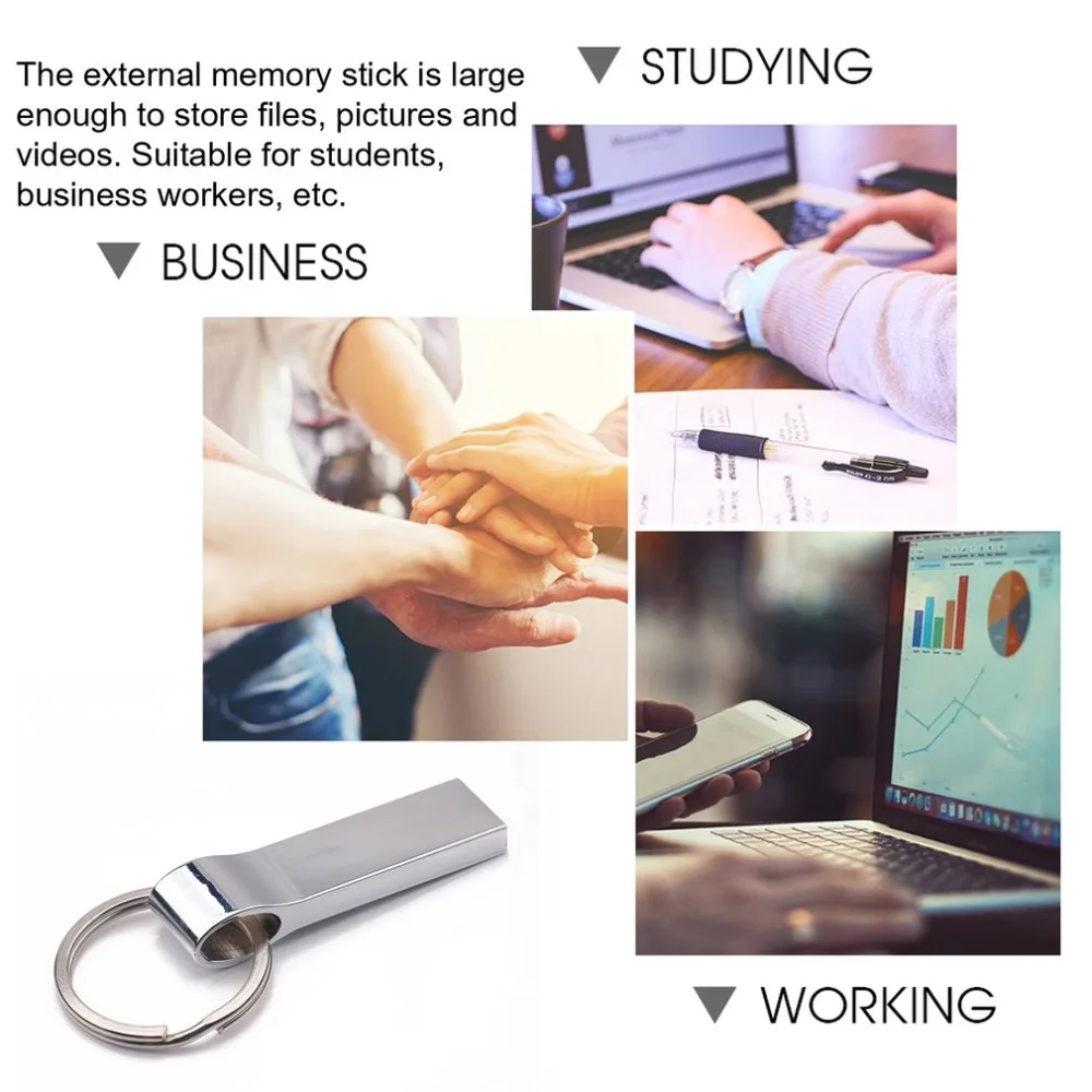 Креативный USB флэш-накопитель 128G портативный внешний накопитель памяти водонепроницаемый пылезащитный u-диск с кольцом для ключей