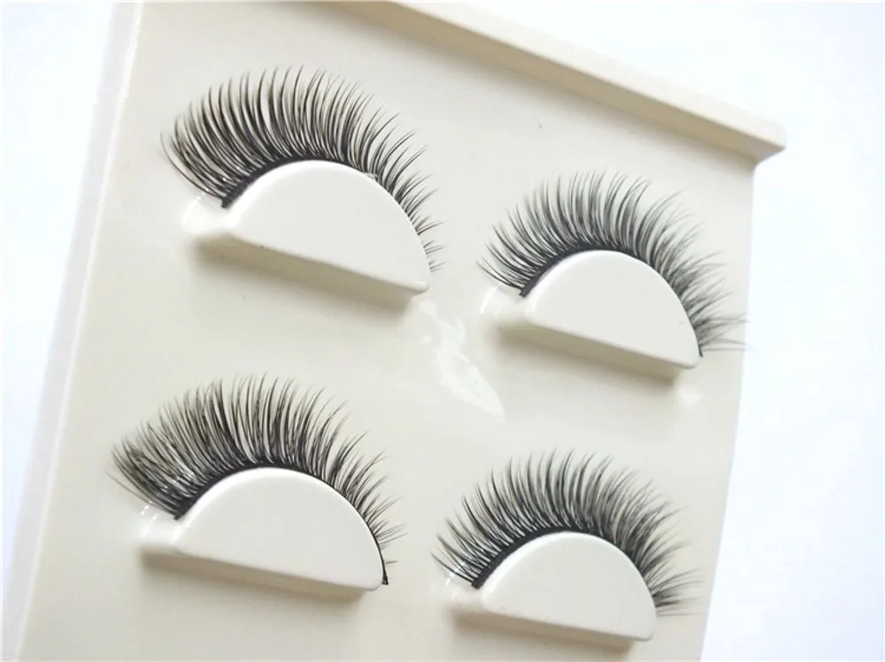 Ежедневный Макияж 3d накладные ресницы натуральная полоса черные синтетические