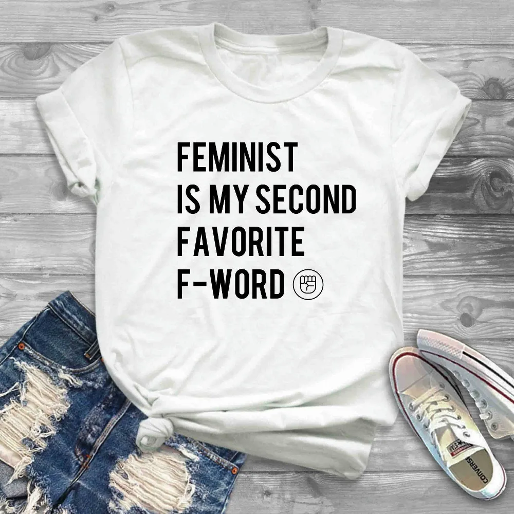 

Футболка Феминистская с надписью F-Word, моя вторая любимая надпись на тему феминизма, идеи подарков, выходные для девушек и женщин