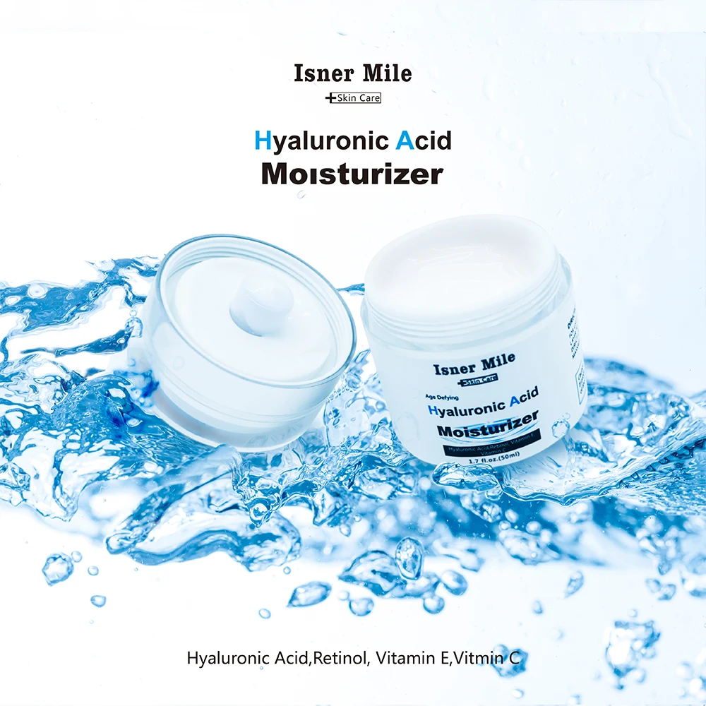 

ISNER MILE Hyaluronic Acid Cream High Quality Vitamin E Moisturizing and Vitamin C Antioxidant Moisturizing Cream 50ml