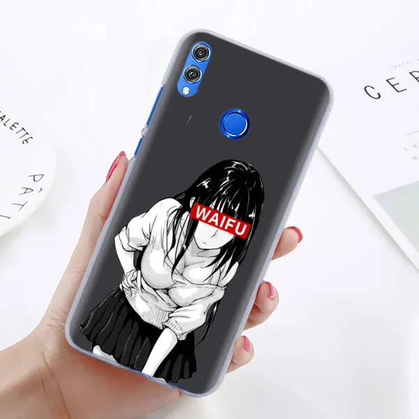 05 Waifu Sugoi чехол для телефона аниме для huawei Honor 8X 8A Pro 8C 8S 9 10 Lite 20i Honor Play Y7 Y9 крышка чехол Coque - Цвет: 05