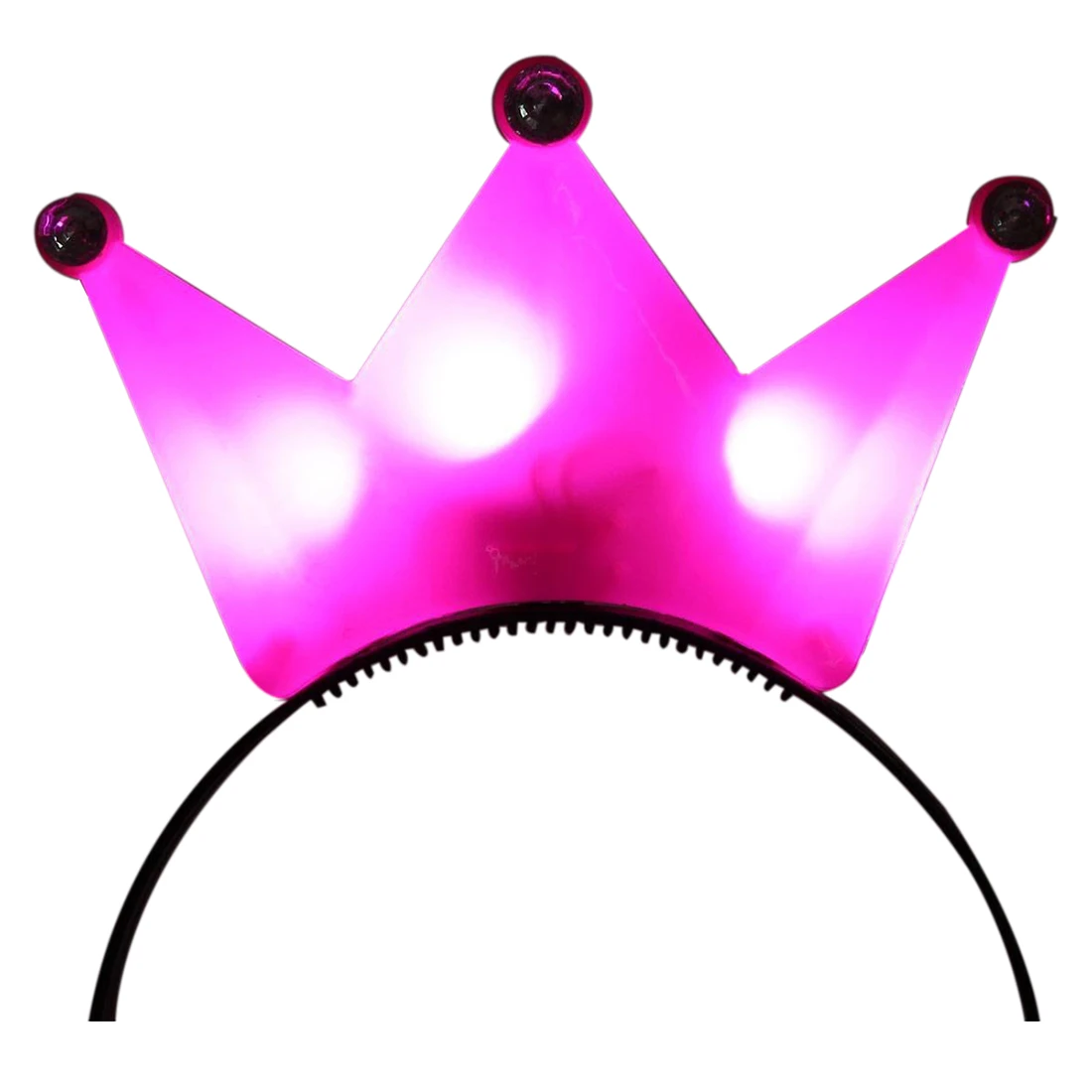 

HOT SALE 5pcs LED Flashing Diadem Crown hair band Christmas Birthday Party Prince Princess King Decoration pink