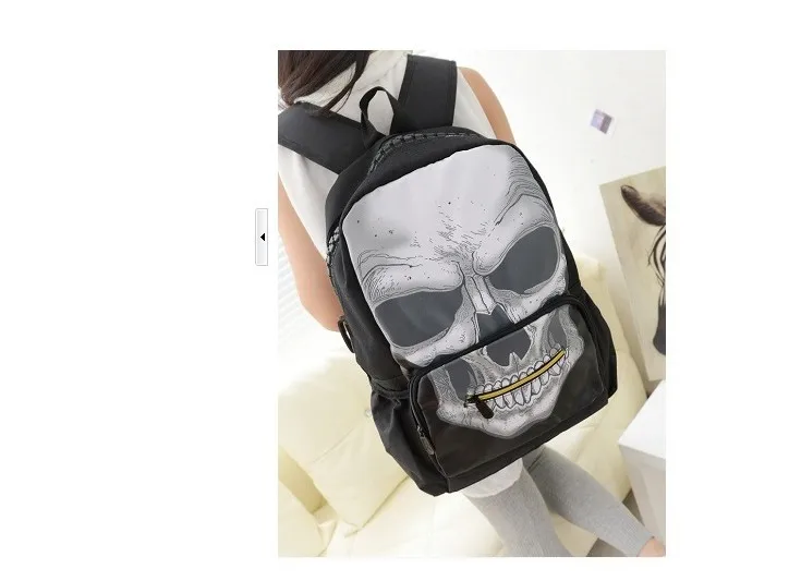 Skull Printing women backpack Neutral 2015 new fashion arrive Fashion Leisure Novelty Backpack casual bags | Багаж и сумки