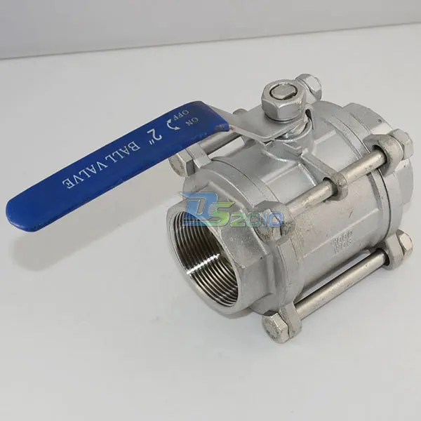 2 &quotполный порт шаровой клапан с резьбой 3 шт нержавеющая сталь 316 1000WOG |