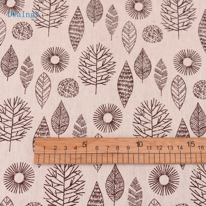 DwaIngY коричневый хлопок и лен с принтом ткань для DIY шитье квилтин диван/стол