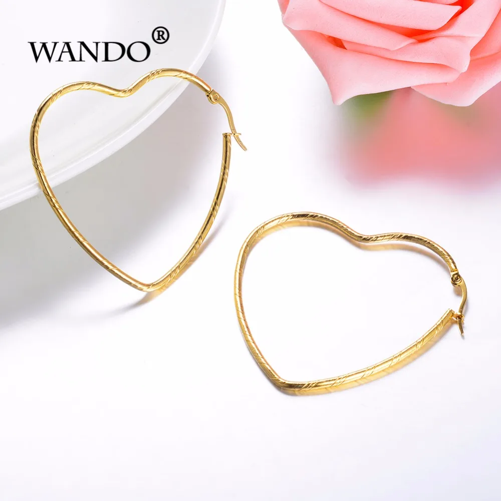Женские серьги в форме сердца WANDO мягкие для молодых девушек индийские гвоздики