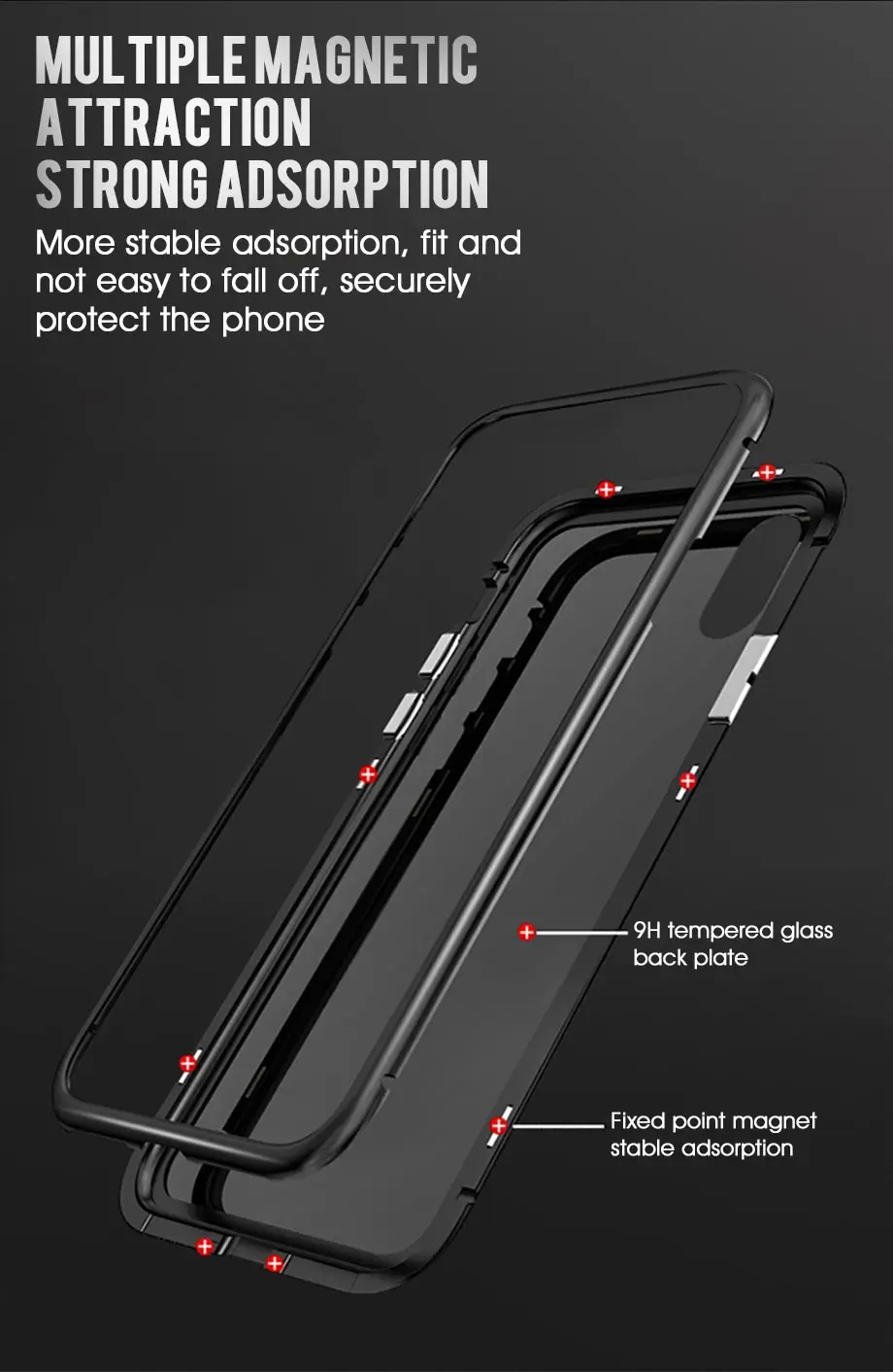 Металлический магнитный чехол для iPhone XR XS MAX X 8 Plus 7 10, чехол из закаленного стекла с магнитом для iPhone 7, 6, 6 s Plus, чехол