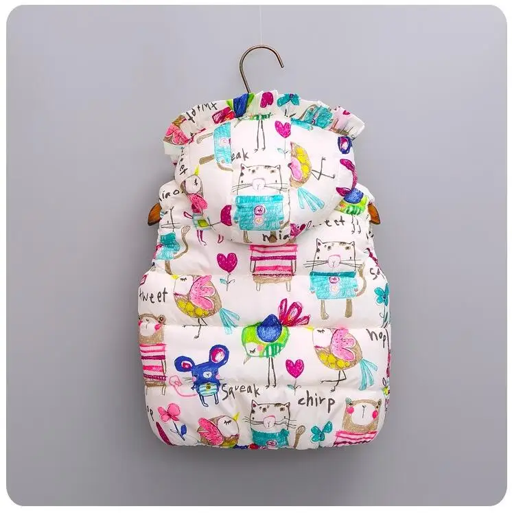 Новинка жилет для маленьких девочек детская зимняя плотная куртка принцессы с