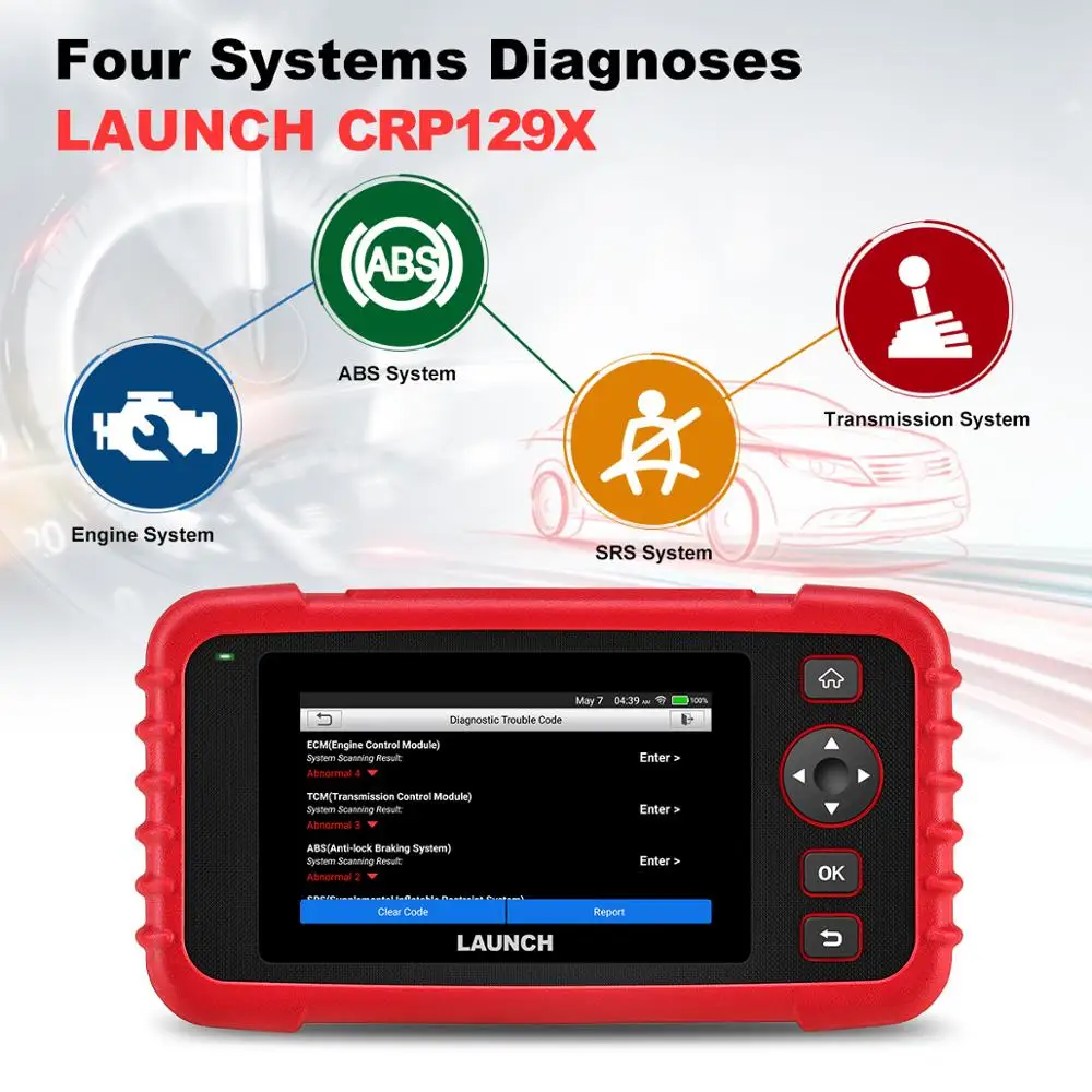 launch X431 CRP129X Автомобильный сканер OBD2 автоматический диагностический инструмент автомобильные сканирующие инструменты 4 Системы TPMS EPB дроссельная заслонка PK Creader CRP129