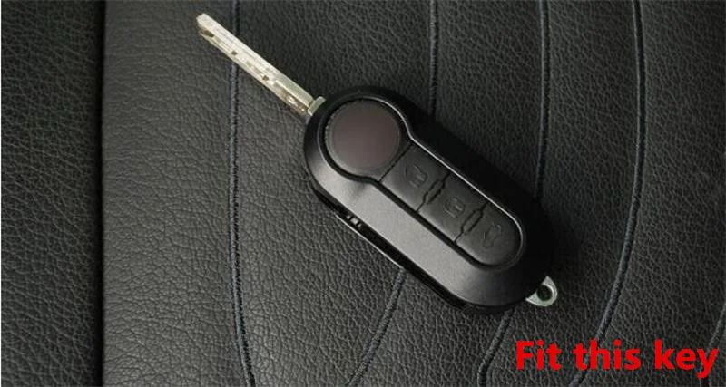 Silicone Car key cover Case For Fiat 500 grande punto stilo 500x panda ducato 3 Buttons remote auto folding Flip Key Blanks case |