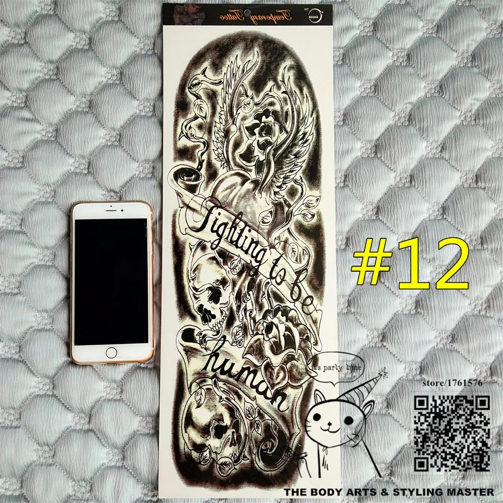 SHNAPIGN &quotБорьба за человека&quot полный рукав рука Временное Тело искусство флэш