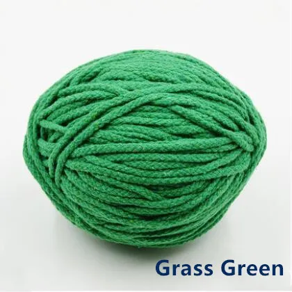 Grass Green as photo 5 метров длина Красочные восемь нитей Хлопок Веревка ремесло Домашний Декор струны витой шнур 5 мм для ручной работы DIY Швейные аксессуары - Цвет: Grass Green as photo