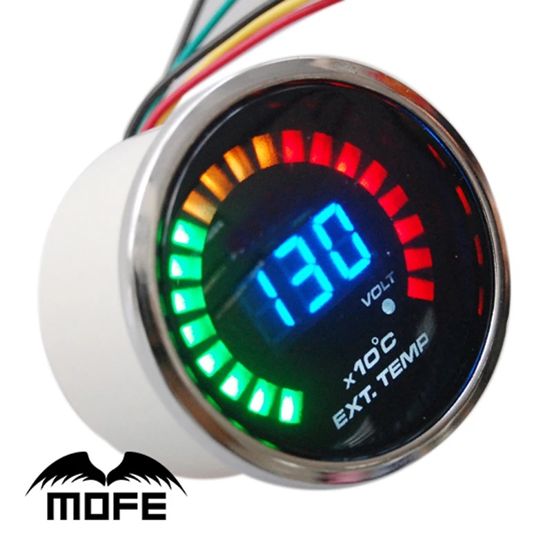 Датчик температуры выхлопных газов EGT Аналоговый светодиодный цифровой датчик 52