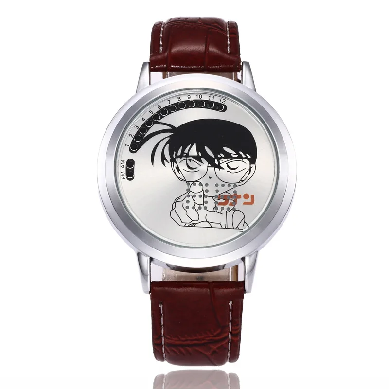 Модные часы Dobroa Detective Conan LED Anime Creative waterproof personality touch|Женские наручные часы| |