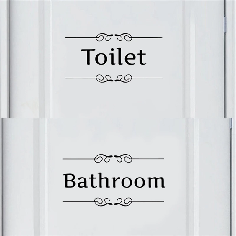 Наклейки для входной двери туалета ванной душевой комнаты декоративные