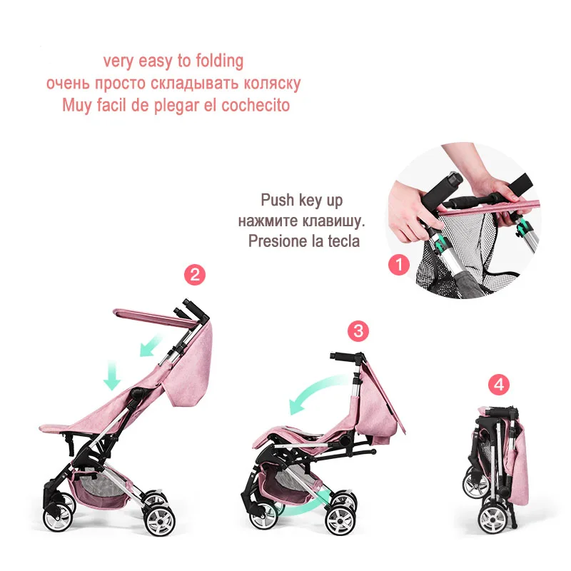 Прогулочная коляска babyyoya mini yoya легкая портативная складная детская тележка