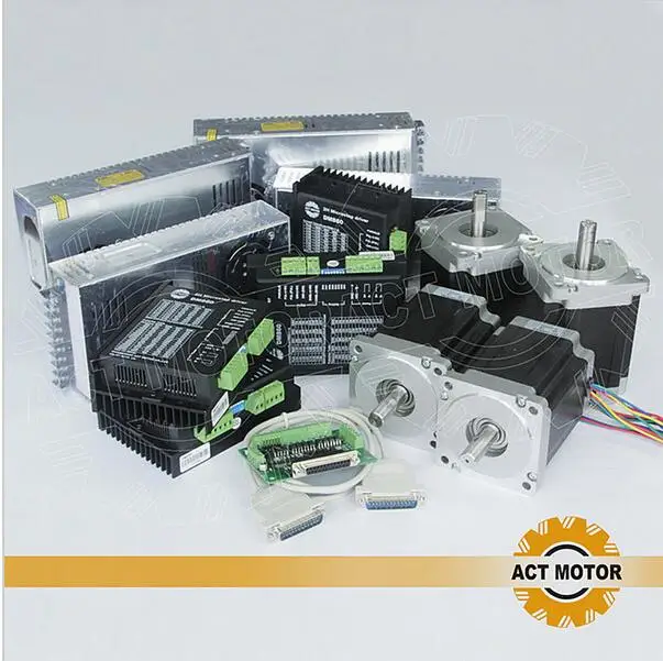 

Действовать двигатель 4 оси CNC Nema34 шаговый двигатель 34HS9456 измельчитель одиночного вала 4 привести 1090oz 99 мм 5.6A + 4 шт. драйвер DM860 7.8A 80V/US/UK DE бесп...