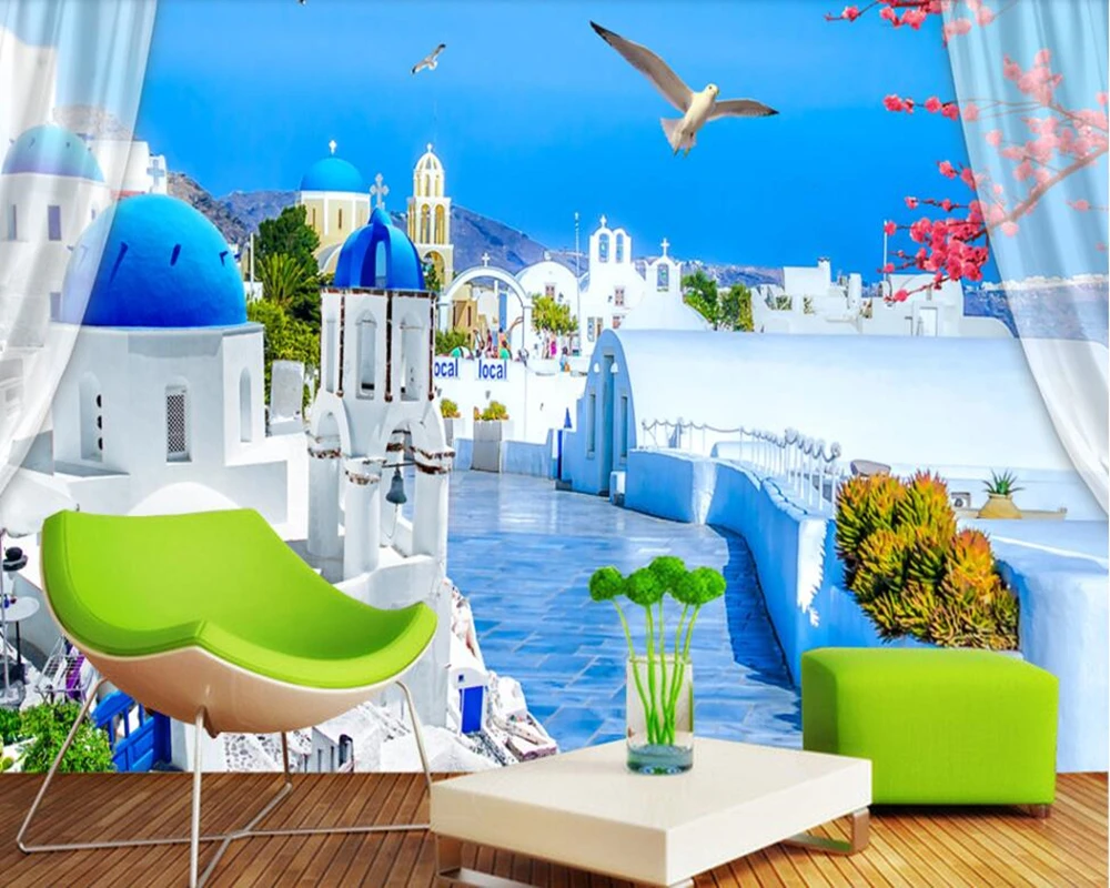 Свежие модные обои love sea 3D для гостиной спальни дивана фона телевизора кухни